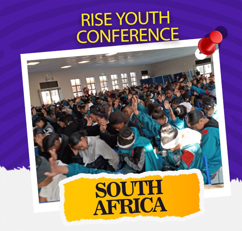 OVER 350 SOULS WON AT THE RISE YOUTH CONFERENCE IN CAPETOWN,  SOUTH AFRICA 